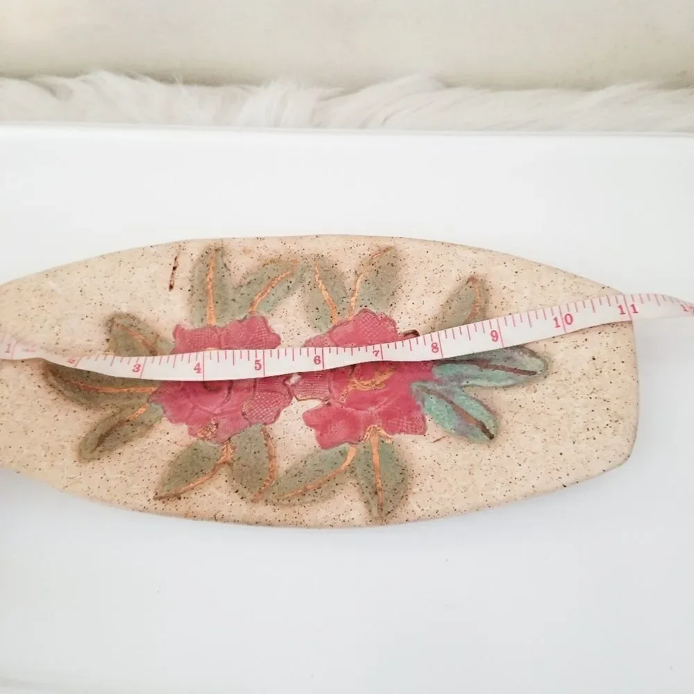 Trinket dish pottery vintage artist signed